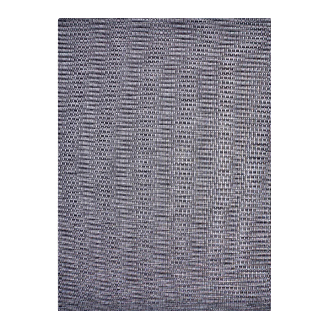 Pewter Woven Floor Mat in Midtone Cool Silver Grey with Dark Cool Grey