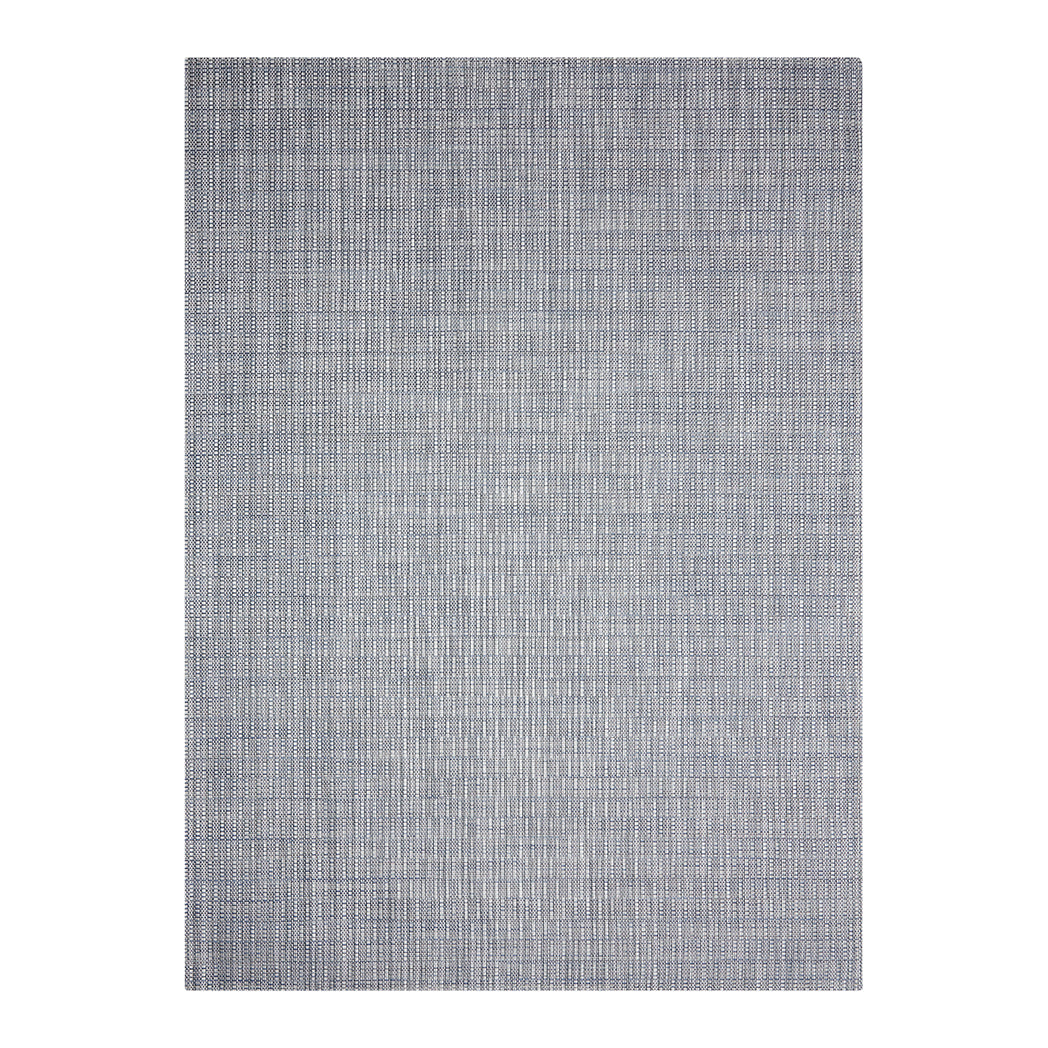 Rain Woven Floor Mat in Mix of Midtone and Dak Blue with White