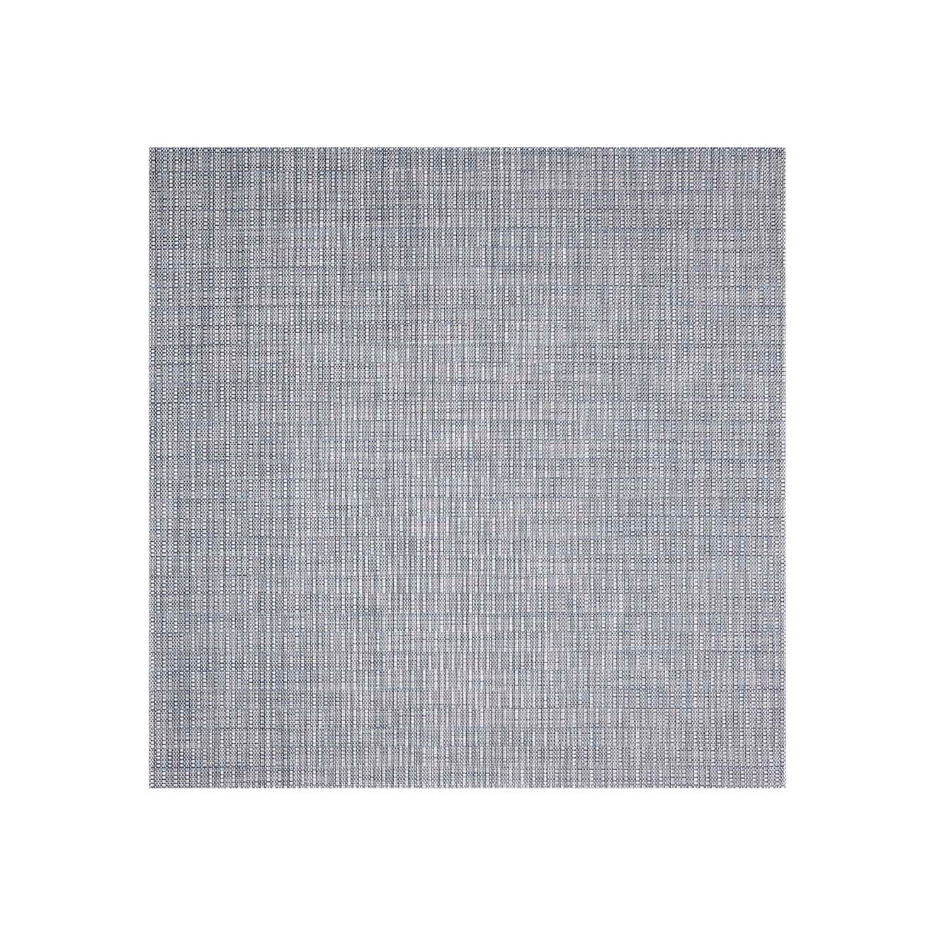 Square Woven Floor Mat in Mix of Midtone and Dak Blue with White