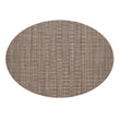 Oval Placemats in Mix of Midtone Warm Silver with Light and Dark Greige