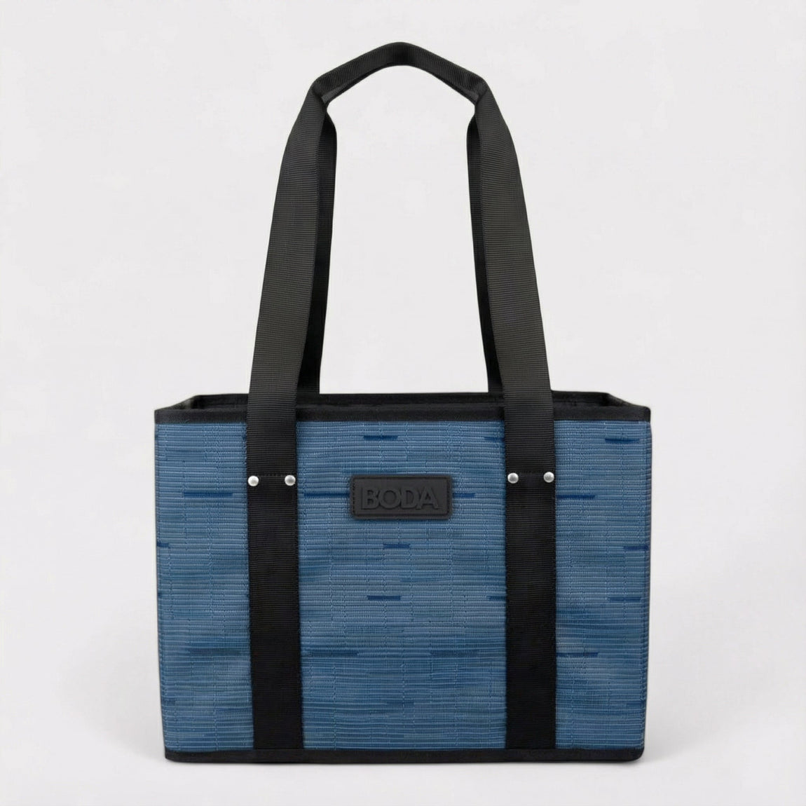 Boda Market Tote - Bamboo - Lapis View 1
