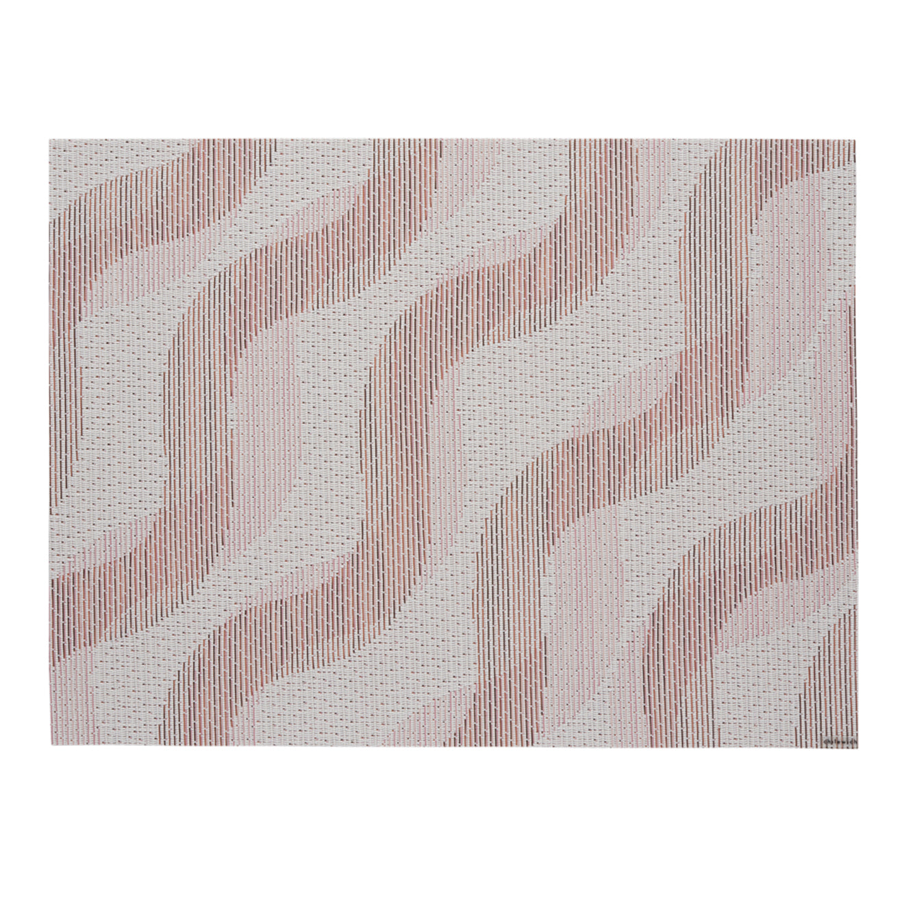 Magnolia Placemats in Light Neutral Beige Base with Muted Pink and Midtone Brown