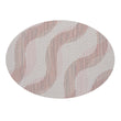 Oval Placemats in Light Neutral Beige Base with Muted Pink and Midtone Brown