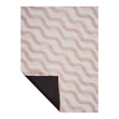 Magnolia Woven Floor Mat Corner in Light Neutral Beige Base with Muted Pink and Midtone Brown
