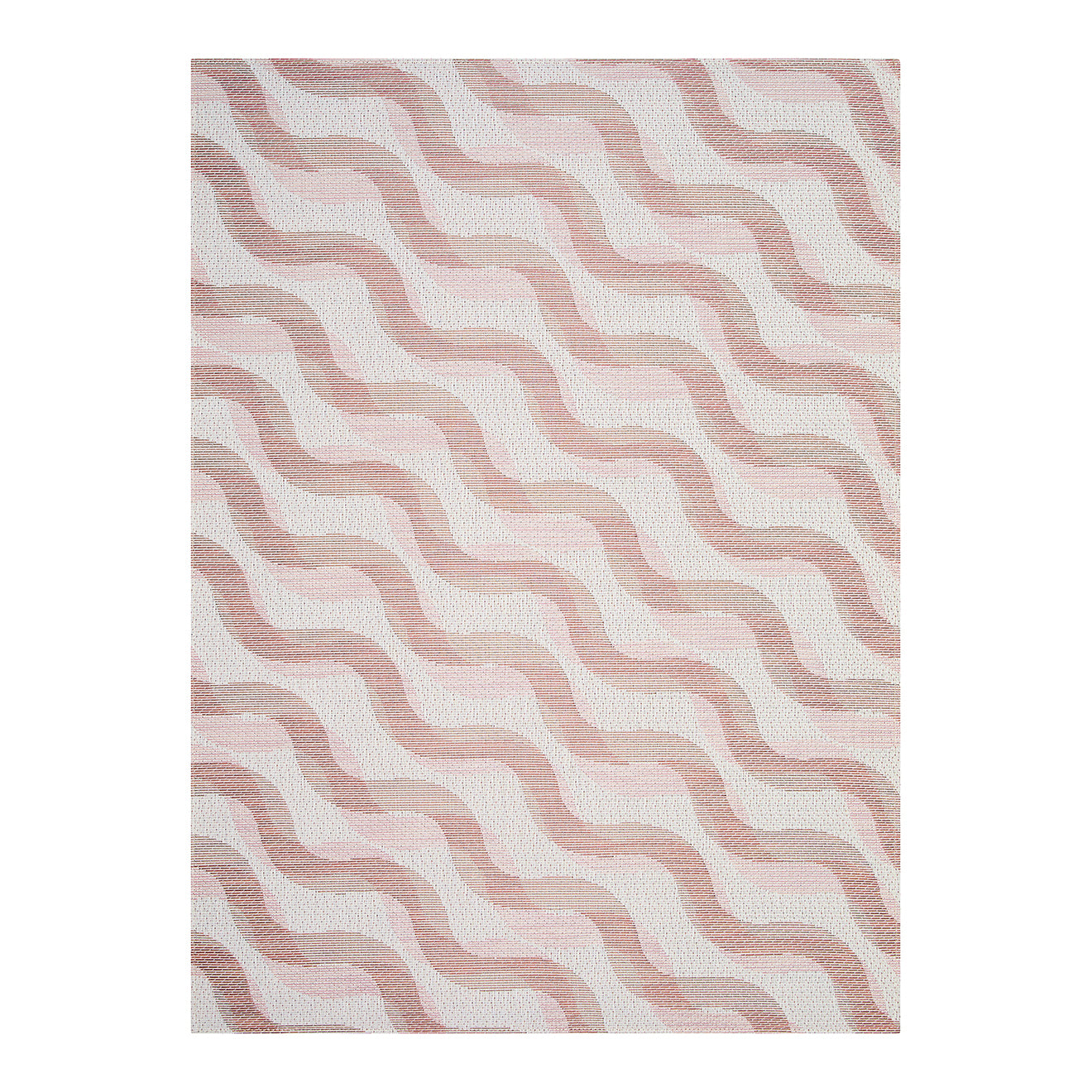 Magnolia Woven Floor Mat in Light Neutral Beige Base with Muted Pink and Midtone Brown