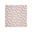 Square Woven Floor Mat in Light Neutral Beige Base with Muted Pink and Midtone Brown