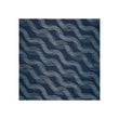 Square Woven Floor Mat in Dark Navy Base with Muted Blue Green Tones