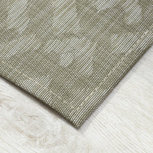 Artichoke Woven Floor Mat Detail in Mix of Midtone Warm Green and White