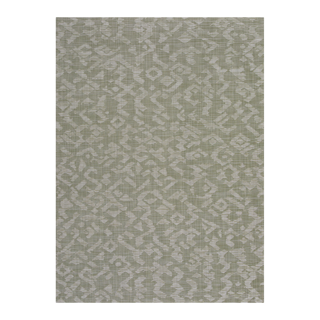 Artichoke Woven Floor Mat in Mix of Midtone Warm Green and White