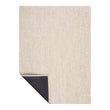 Beech Woven Floor Mat Corner in Mix of Light Warm Beige, White and Greige