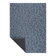 Marine Woven Floor Mat Corner in Midtone Navy with Cool Grey and White