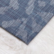 Marine Woven Floor Mat Detail in Midtone Navy with Cool Grey and White