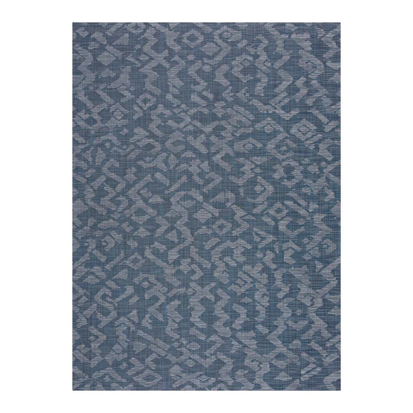 Marine Woven Floor Mat in Midtone Navy with Cool Grey and White