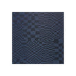 Square Woven Floor Mat in Mix of Black and Dark Navy