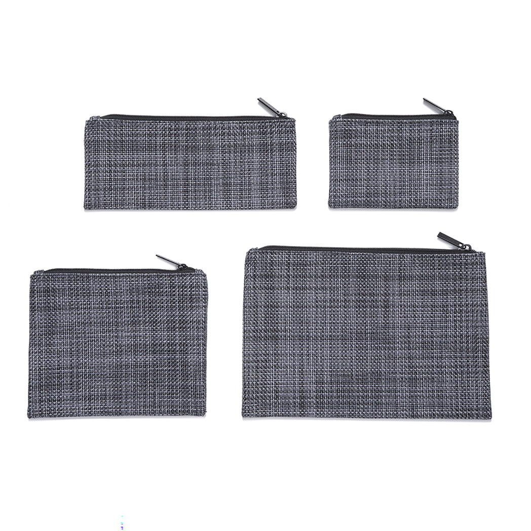 Chilewich Basketweave floor mat in coolgrey, showcasing woven terrastrand yarn texture and modern design aesthetic.