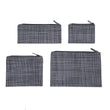 Chilewich Basketweave floor mat in coolgrey, showcasing woven terrastrand yarn texture and modern design aesthetic.
