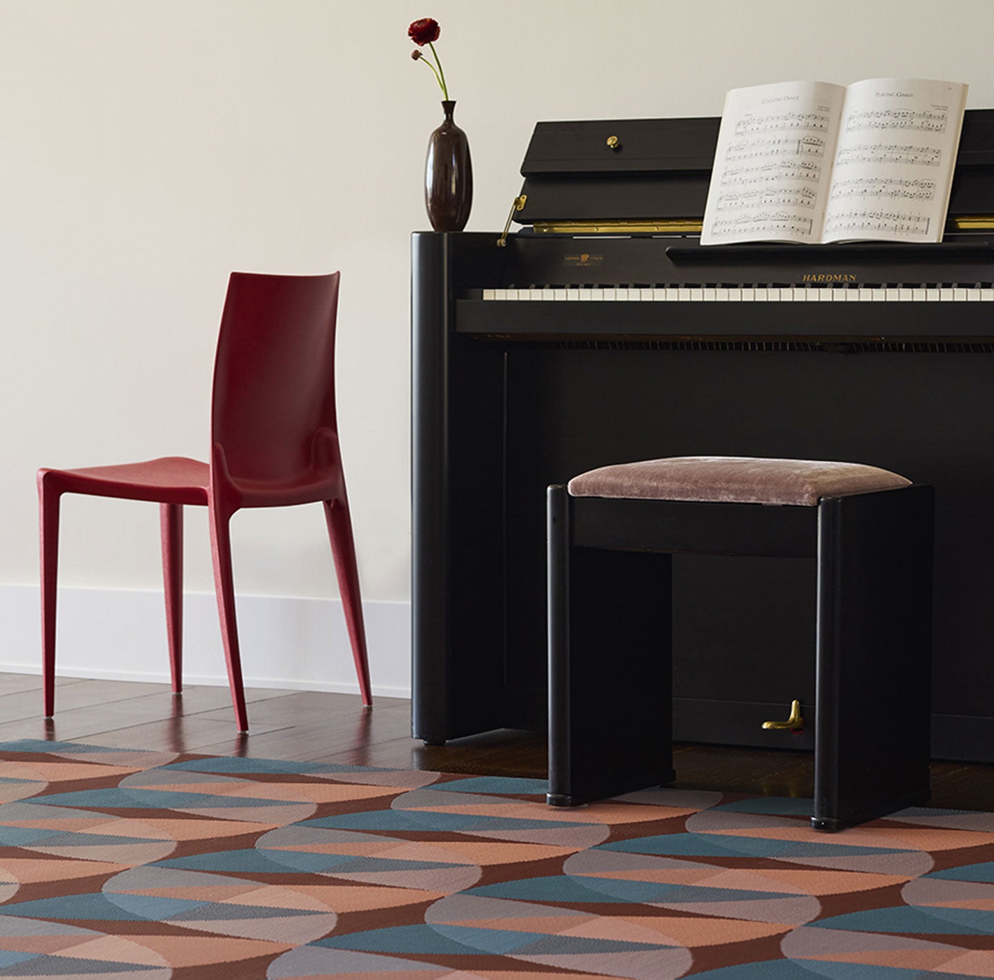 Detail image of Chilewich woven material showcasing texture, color, and pattern of the terrastrand yarn weave.