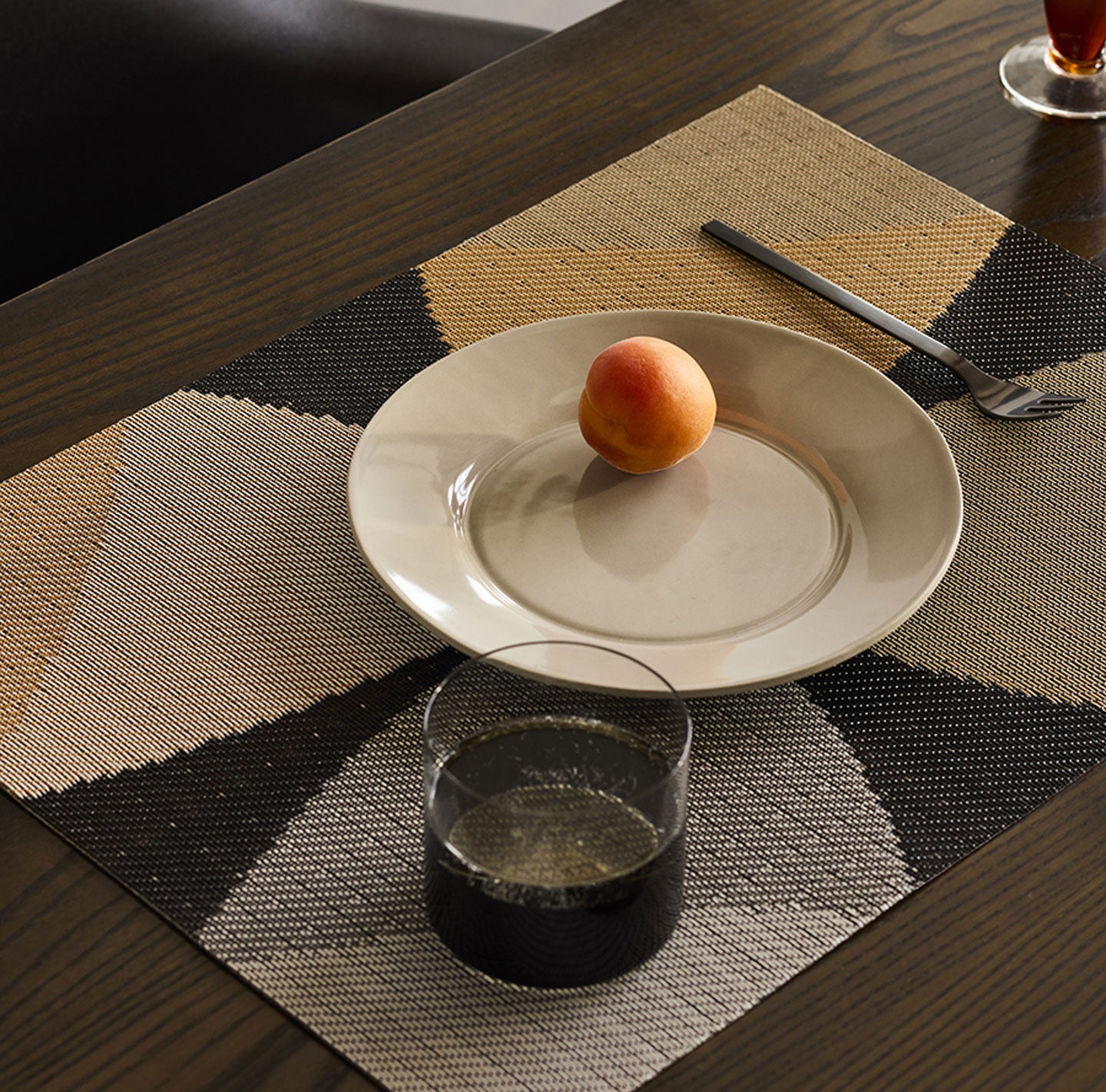 Detail image of Chilewich woven material showcasing texture, color, and pattern of the terrastrand yarn weave.