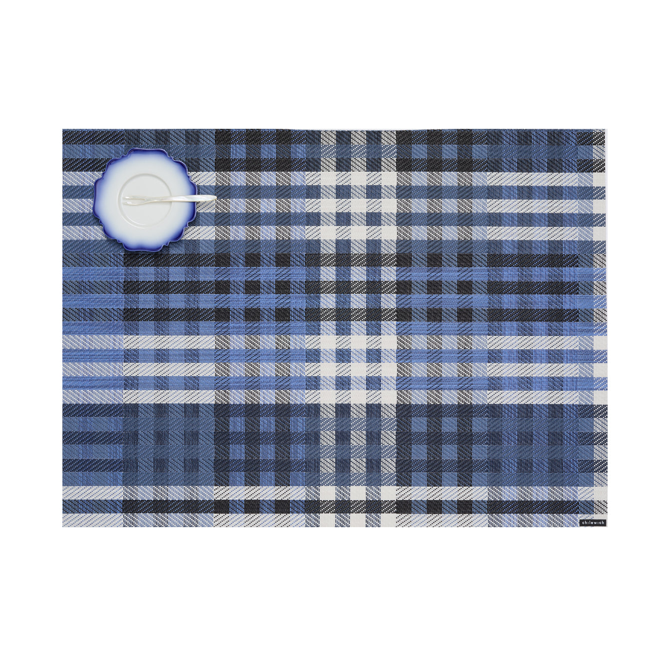 Detail image of Chilewich woven material showcasing texture, color, and pattern of the terrastrand yarn weave.