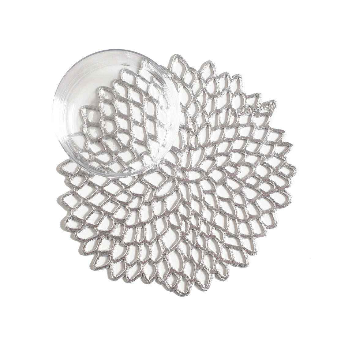 Dahlia Coasters - Silver View 1