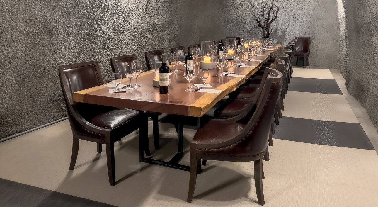 Cave Dining Rooms at Palm Ridge Vineyards | Custom Mat