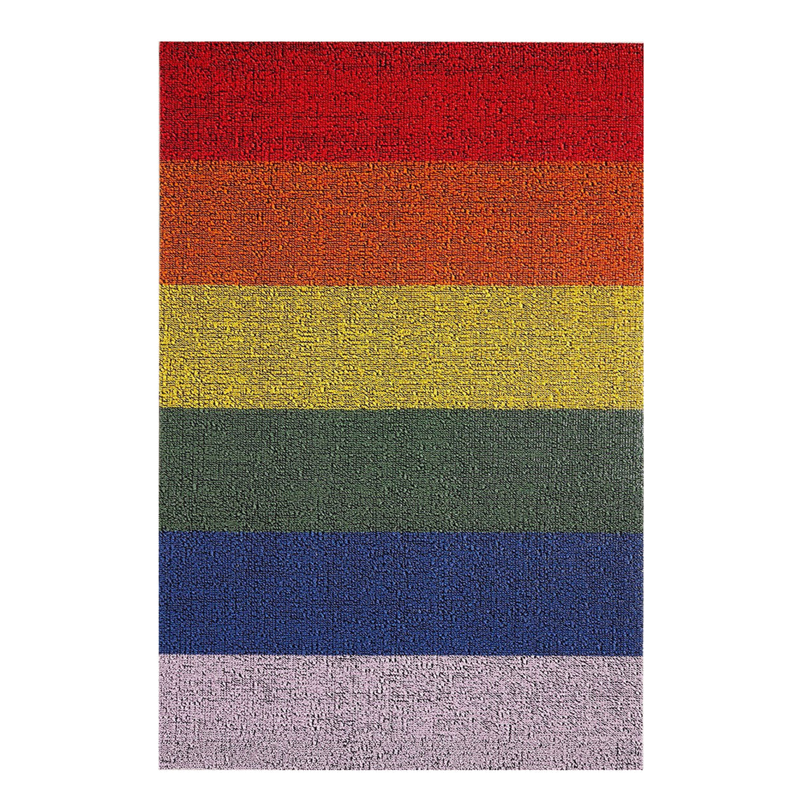 Big Stripe Shag Mats - Rainbow View 1