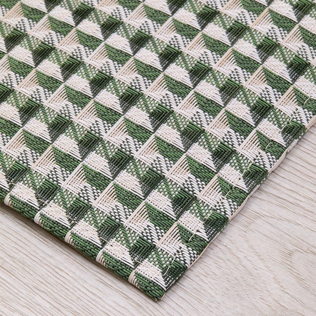Chilewich woven floor mat in neutral woven terrastrand yarn, durable and stylish for modern living spaces.
