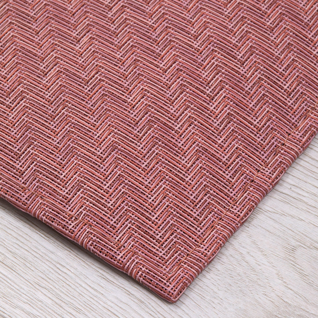 Chilewich woven floor mat in neutral woven terrastrand yarn, durable and stylish for modern living spaces.
