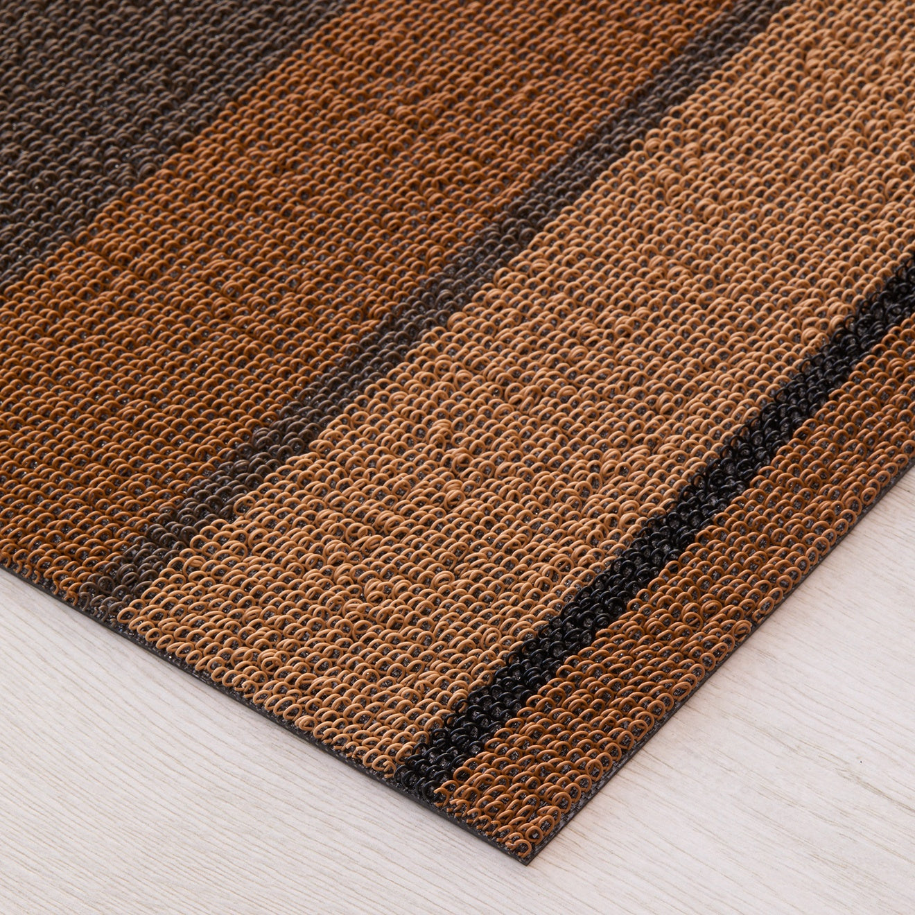 Bolt Stripe Shag Mats - Honey Bolt Stripe Shag Mats - Honey