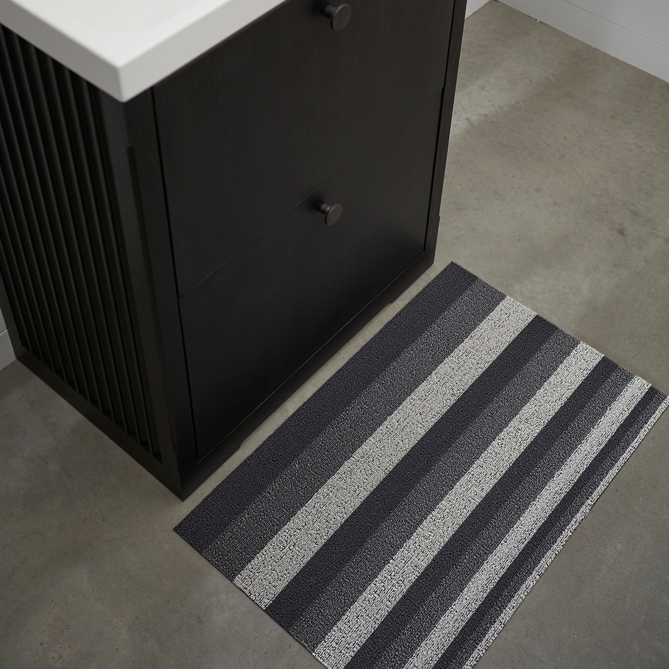 Bounce Stripe Shag Mats - Moonight Doormat