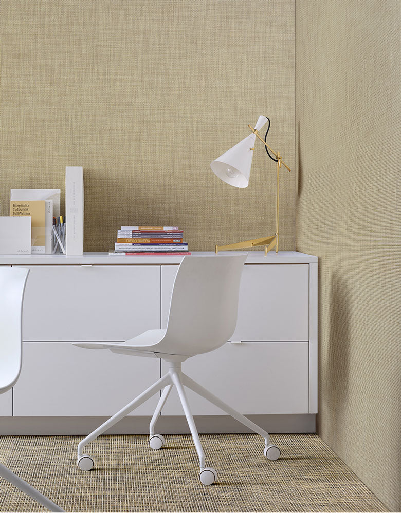 Detail image of Chilewich woven material showcasing texture, color, and pattern of the terrastrand yarn weave.