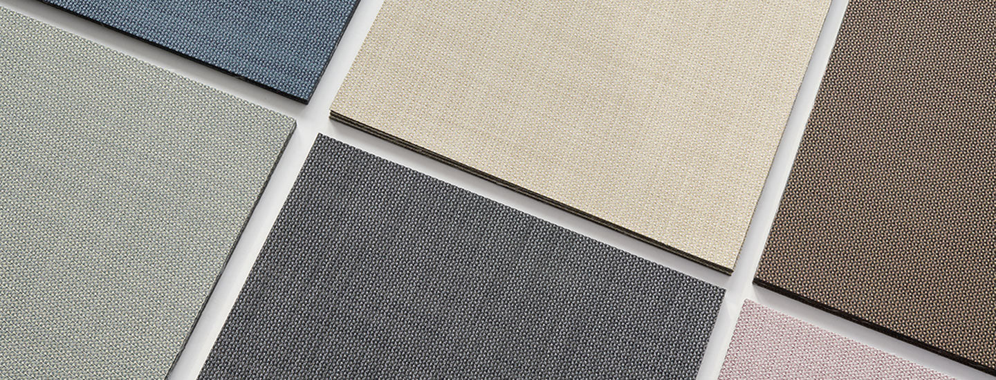 Detail image of Chilewich woven material showcasing texture, color, and pattern of the terrastrand yarn weave.
