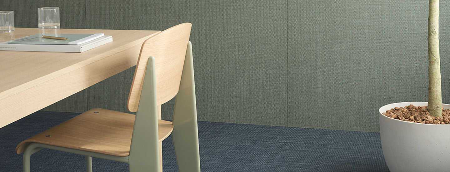 Detail image of Chilewich woven material showcasing texture, color, and pattern of the terrastrand yarn weave.