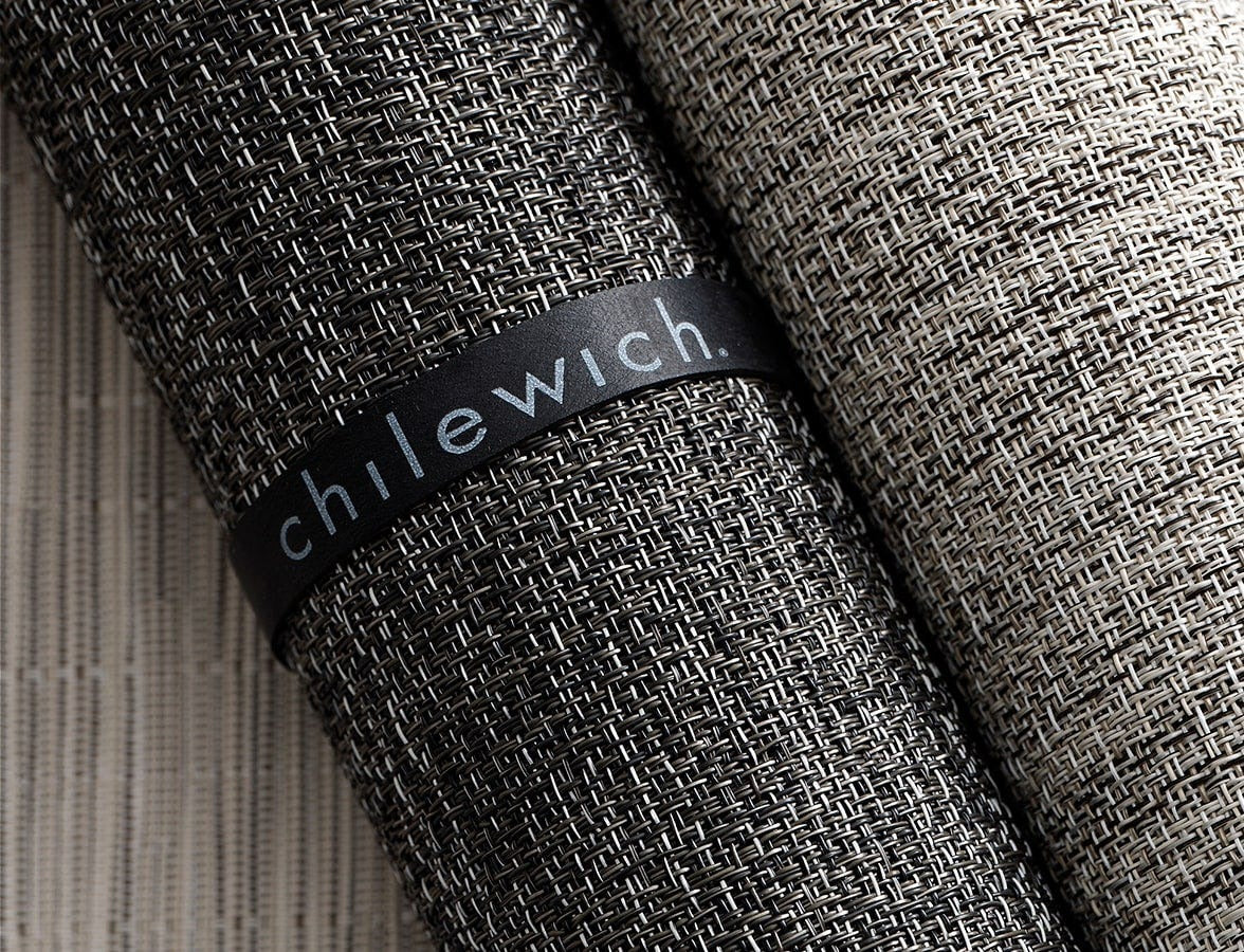 Detail image of Chilewich woven material showcasing texture, color, and pattern of the terrastrand yarn weave.