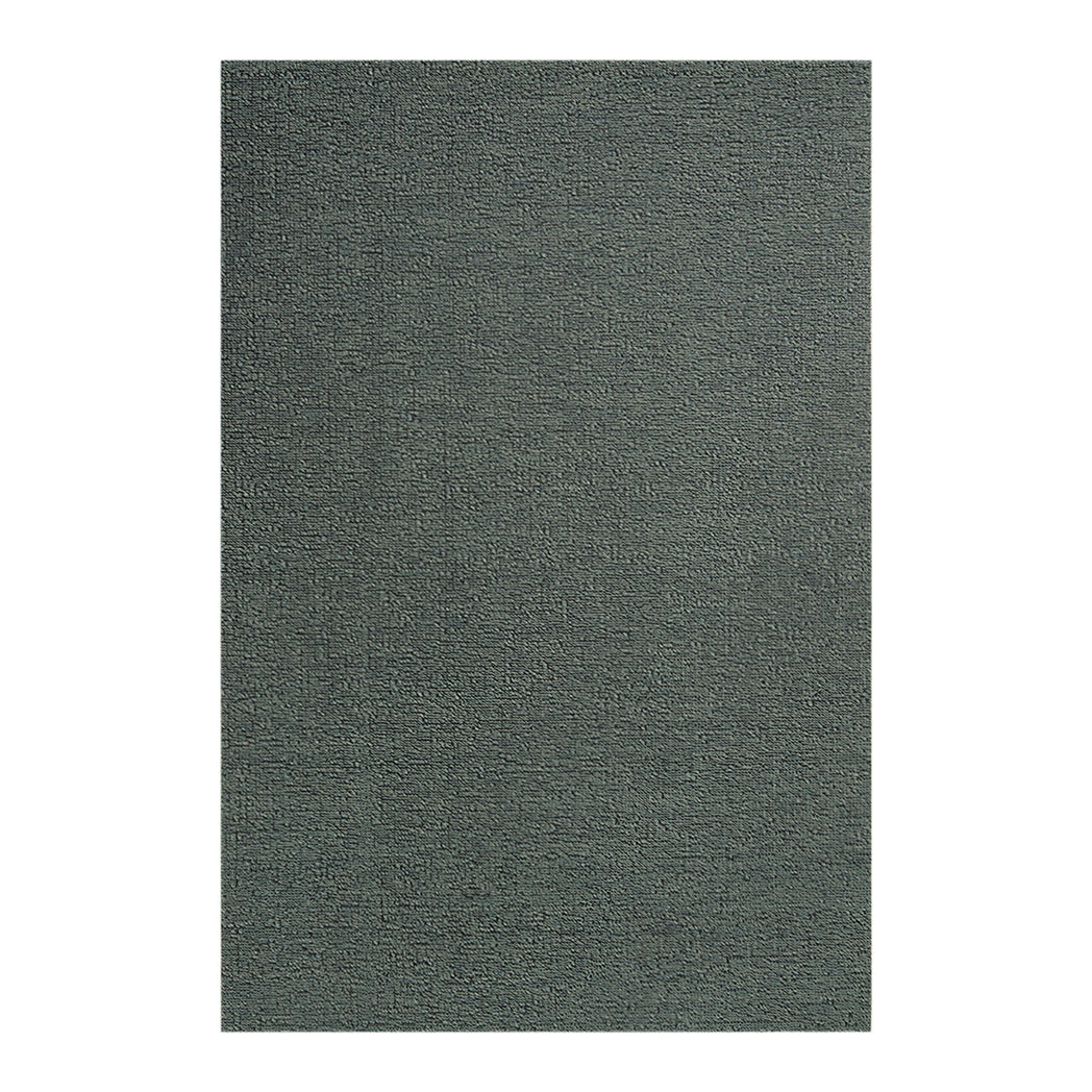 Rectangle Shag Mats in Muted Light Blue Green Base with Light Neutral Beige