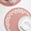 Scroll Placemats - Burnt Coral Round