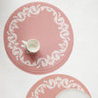 Scroll Placemats - Burnt Coral Round