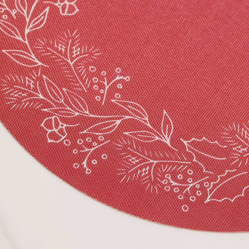 Detail image of Chilewich woven material showcasing texture, color, and pattern of the terrastrand yarn weave.