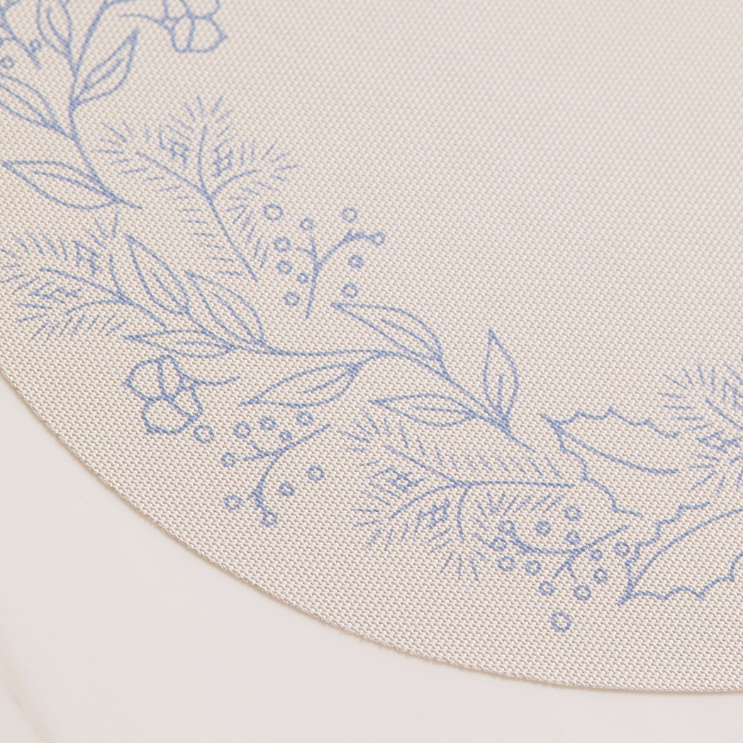 Detail image of Chilewich woven material showcasing texture, color, and pattern of the terrastrand yarn weave.