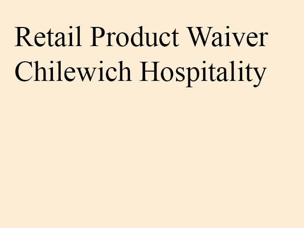 Retail Product Waiver
