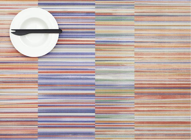 Detail image of Chilewich woven material showcasing texture, color, and pattern of the terrastrand yarn weave.