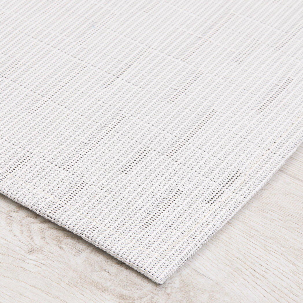 Detail image of Chilewich woven material showcasing texture, color, and pattern of the terrastrand yarn weave.