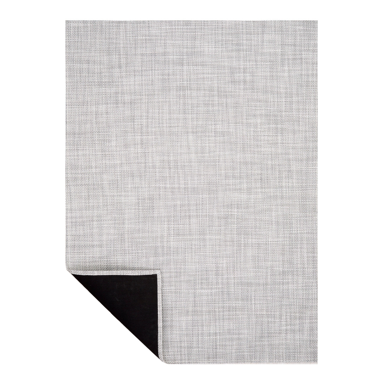Chilewich Basketweave floor mat in marble, showcasing woven terrastrand yarn texture and modern design aesthetic.