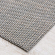 Chilewich Basketweave floor mat in platinum, showcasing woven terrastrand yarn texture and modern design aesthetic.