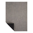Chilewich Basketweave floor mat in platinum, showcasing woven terrastrand yarn texture and modern design aesthetic.