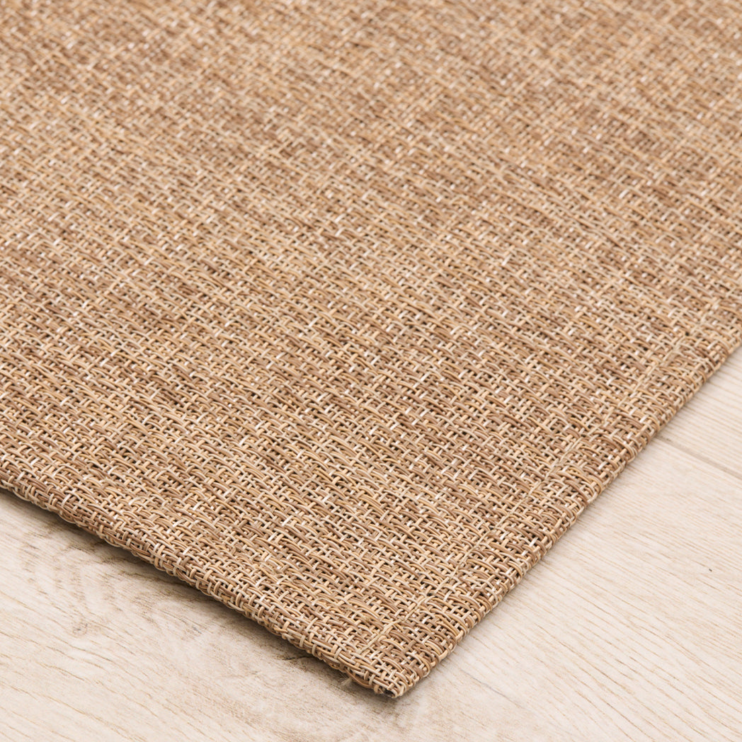 Detail image of Chilewich woven material showcasing texture, color, and pattern of the terrastrand yarn weave.