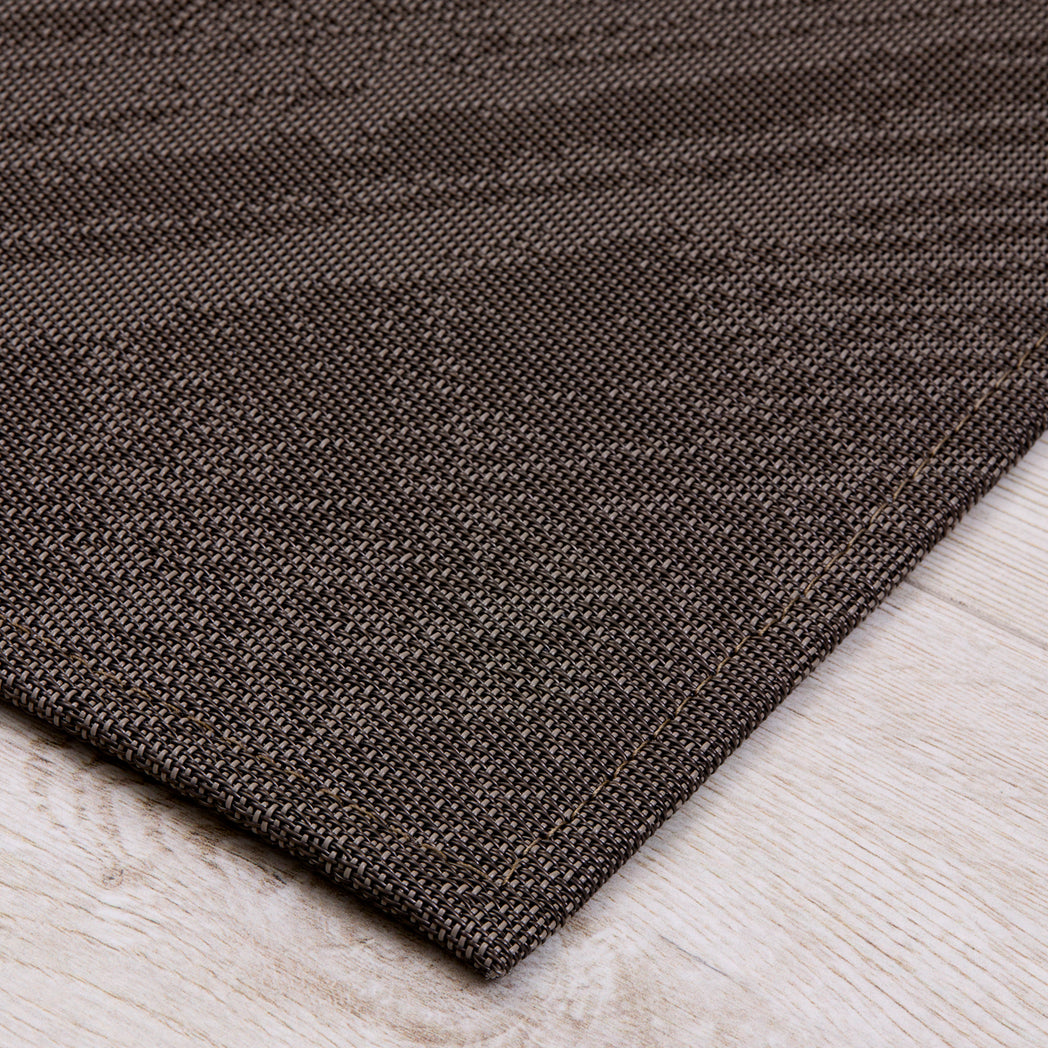 Detail image of Chilewich woven material showcasing texture, color, and pattern of the terrastrand yarn weave.