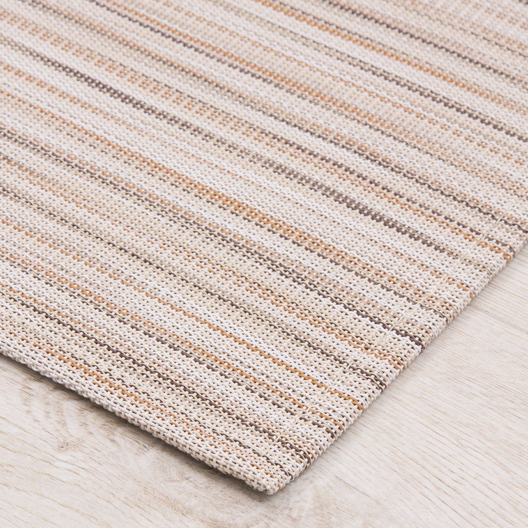 Detail image of Chilewich woven material showcasing texture, color, and pattern of the terrastrand yarn weave.