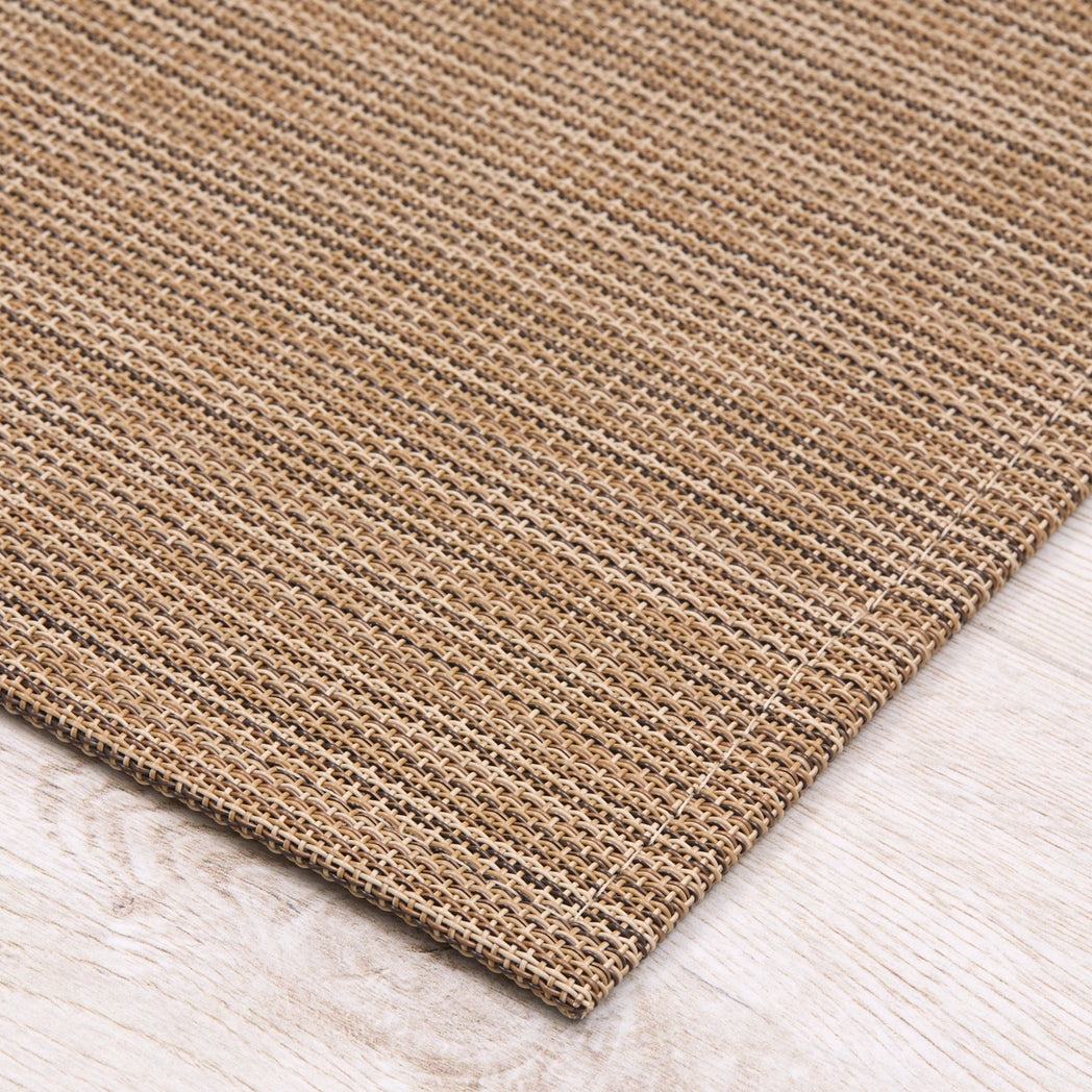 Detail image of Chilewich woven material showcasing texture, color, and pattern of the terrastrand yarn weave.