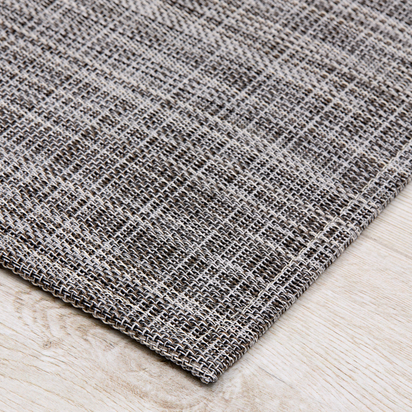 Detail image of Chilewich woven material showcasing texture, color, and pattern of the terrastrand yarn weave.